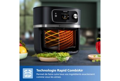Airfryer PHILIPS HD9880/90 friteuse sans huile connectée Noir, Série 5000 8.3L