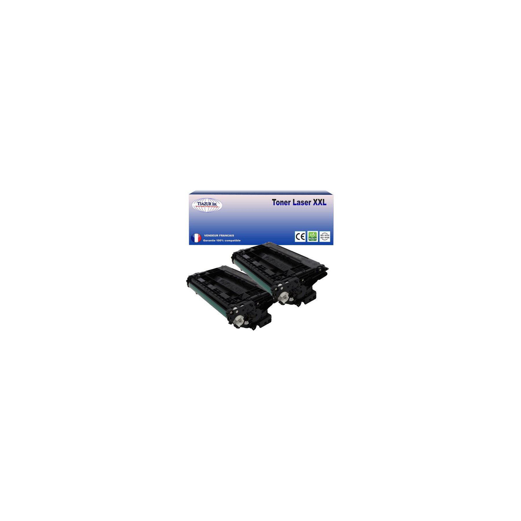 Toner T3AZUR remplace HP CF237X (37X) Noir - 25 000p