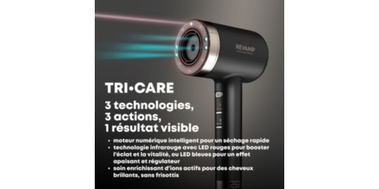 Sèche cheveux REVAMP Infrarouge Tri-Care DR-7250-EU