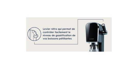 Machine à soda SODASTREAM ART Noire Pack Lave-Vaisselle
