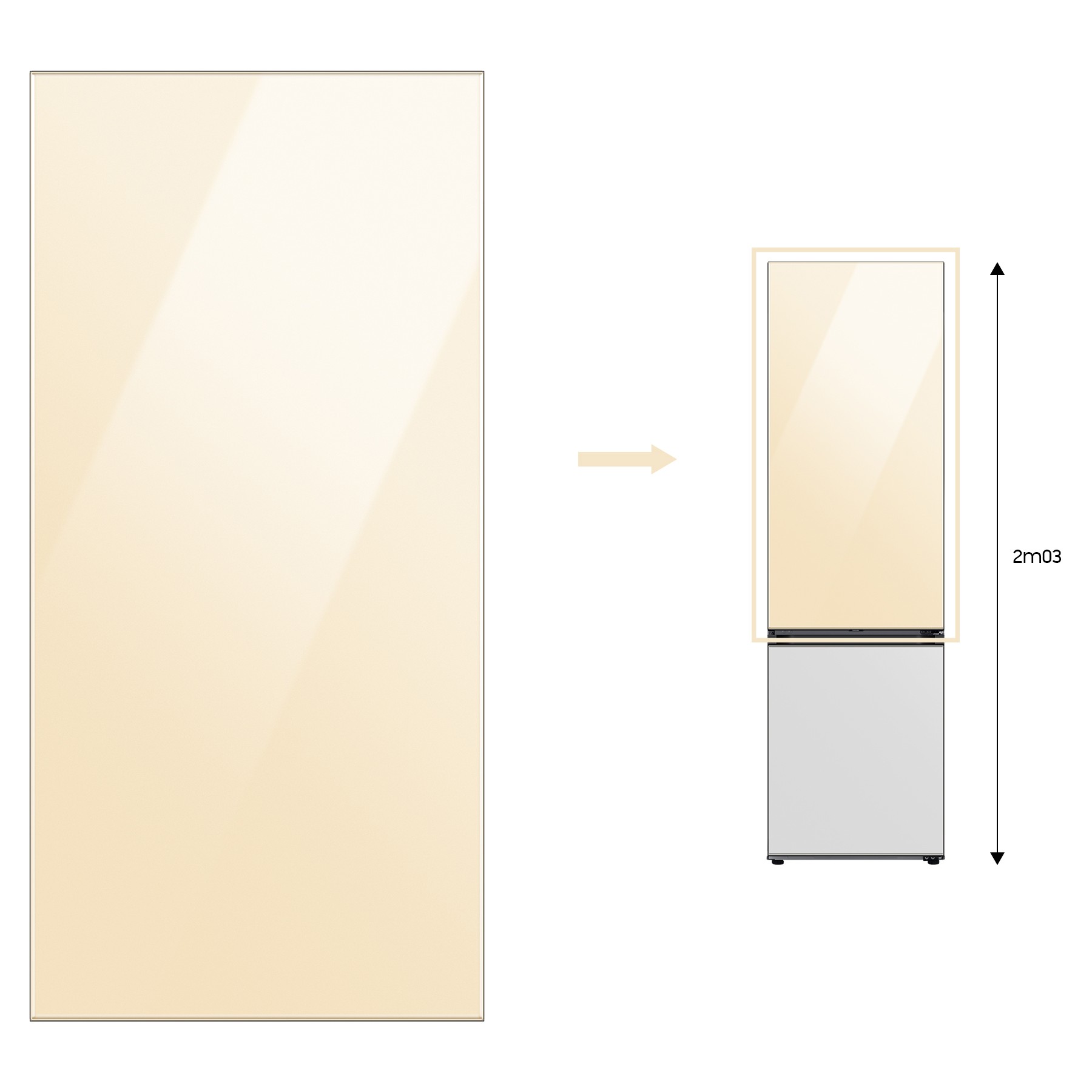 Panneau d'habillage SAMSUNG RA-B23EUT18GM Bespoke