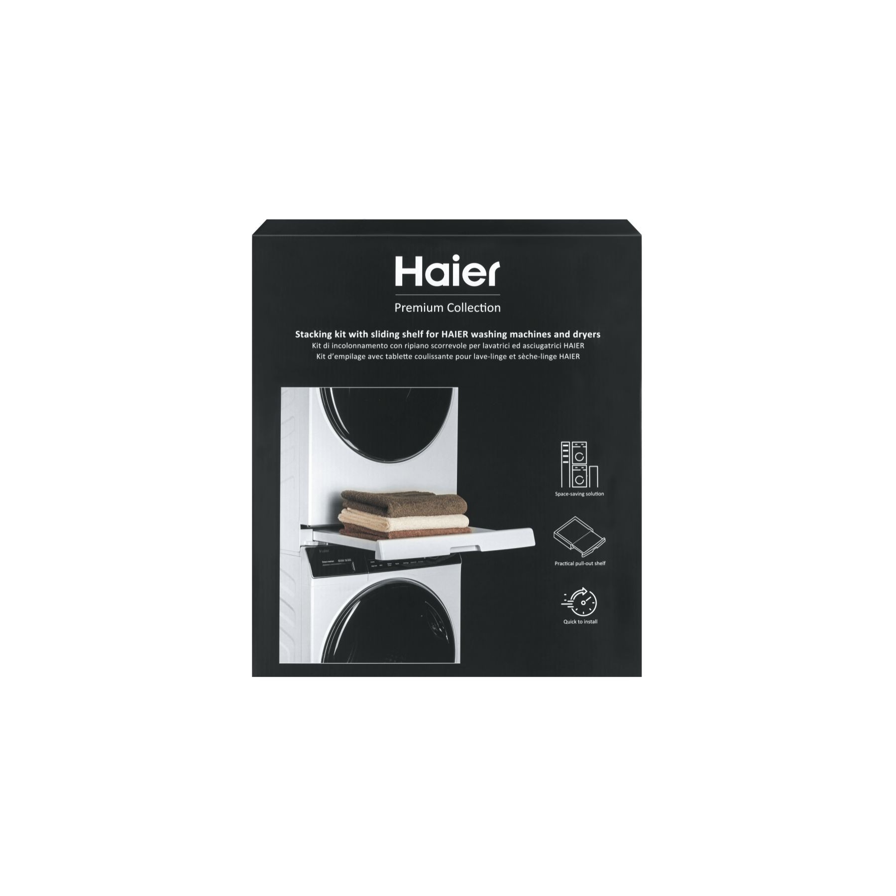 Kit de superposition HAIER de superposition blanc tablette coulissa
