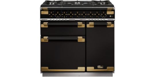 Piano de cuisson gaz FALCON ELISE LUXE  TAB GAZ 90 CMNOIR LAITON