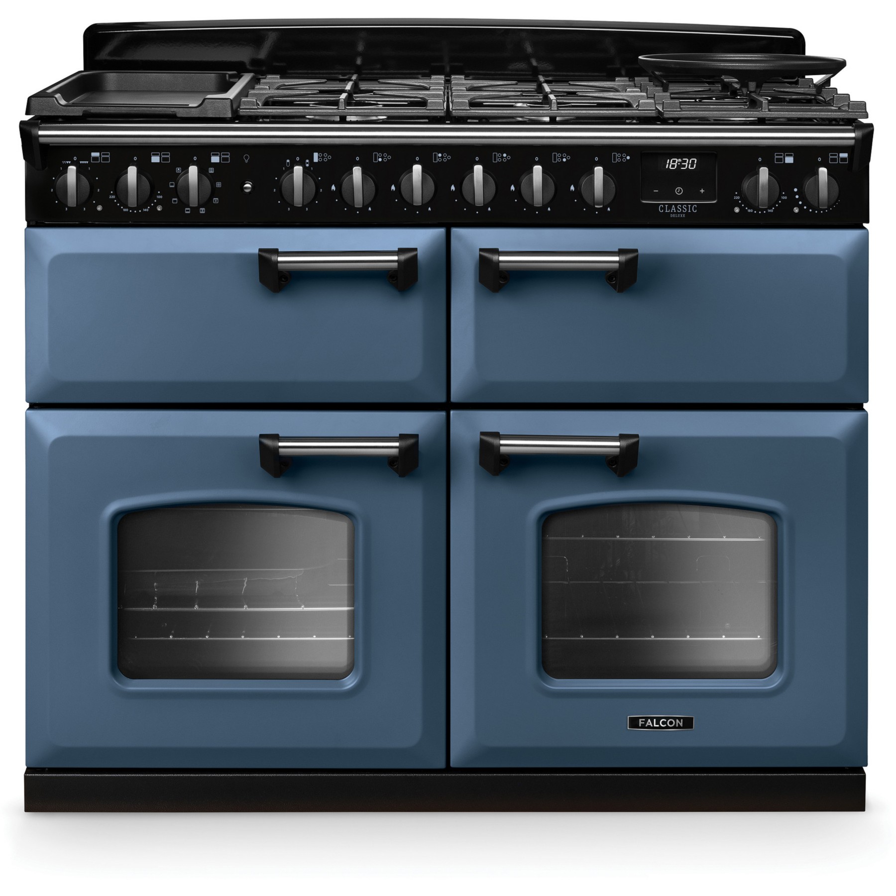 Piano de cuisson mixte FALCON NGC TAB MIX 110 CM ROCHE BLEUE CHROME