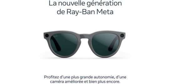 Lunettes connectées META Ray-Ban Meta Headliner Gen2 Gris brillan