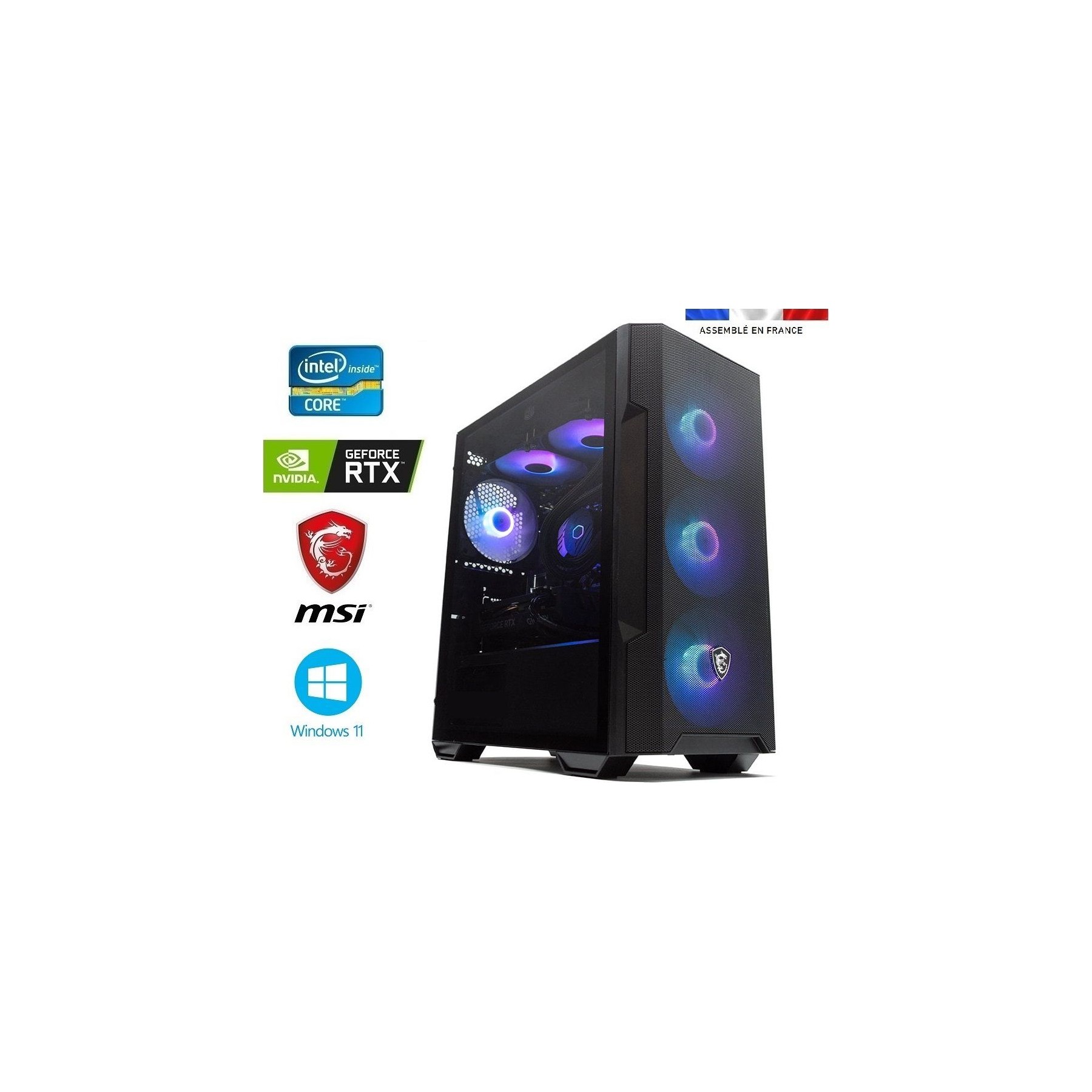 PC Gamer IDEES JEUX MSI M100R I9-12900KF-RTX5060Ti16-32Go-2T