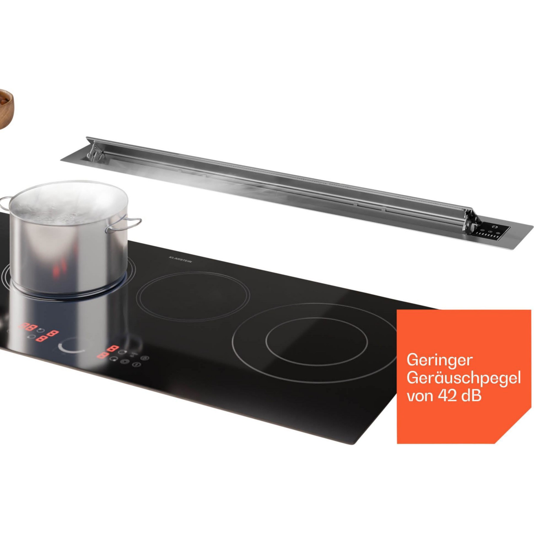 Hotte plan de travail KLARSTEIN Brisa 90 cm 708 m³/h A+ 42 dB Inox