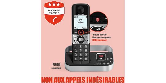Téléphone sans fil ALCATEL F890 Voice Trio Noir