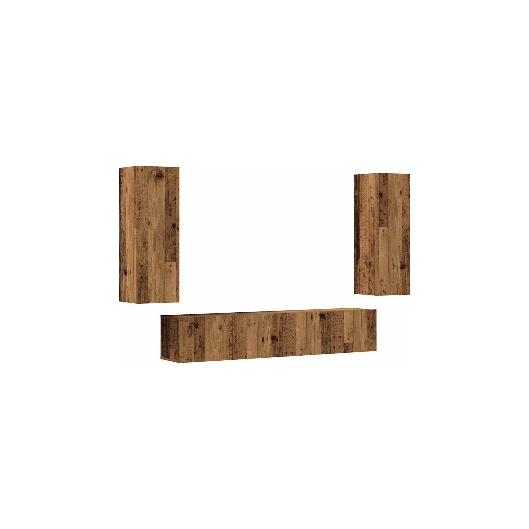 Meuble TV HELLOSHOP26 Lot de 4 meubles TV muraux design modern