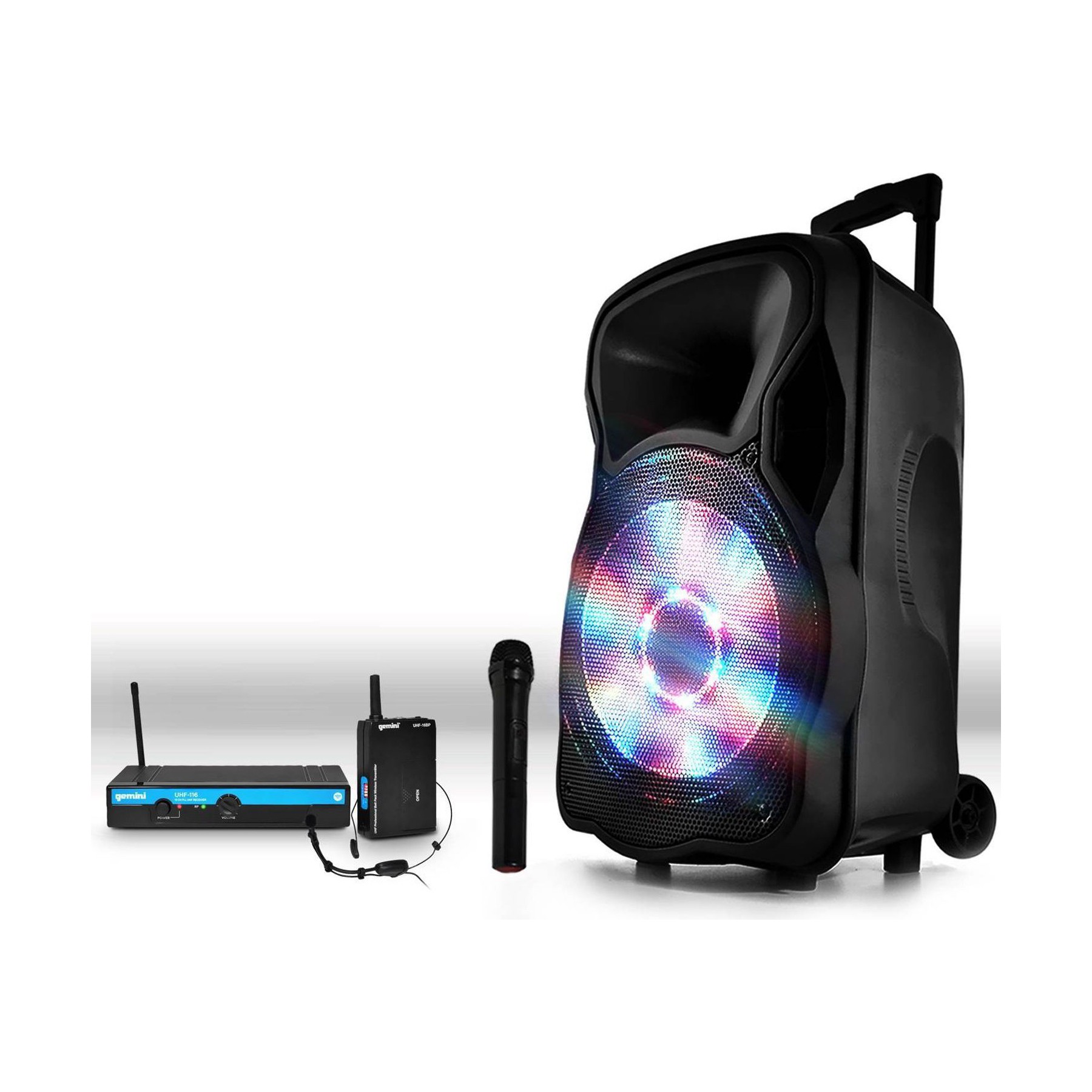 Enceinte sono PARTY LIGHT&SOUND Enceinte 800W LED/USB/BT+Mic sans-fil