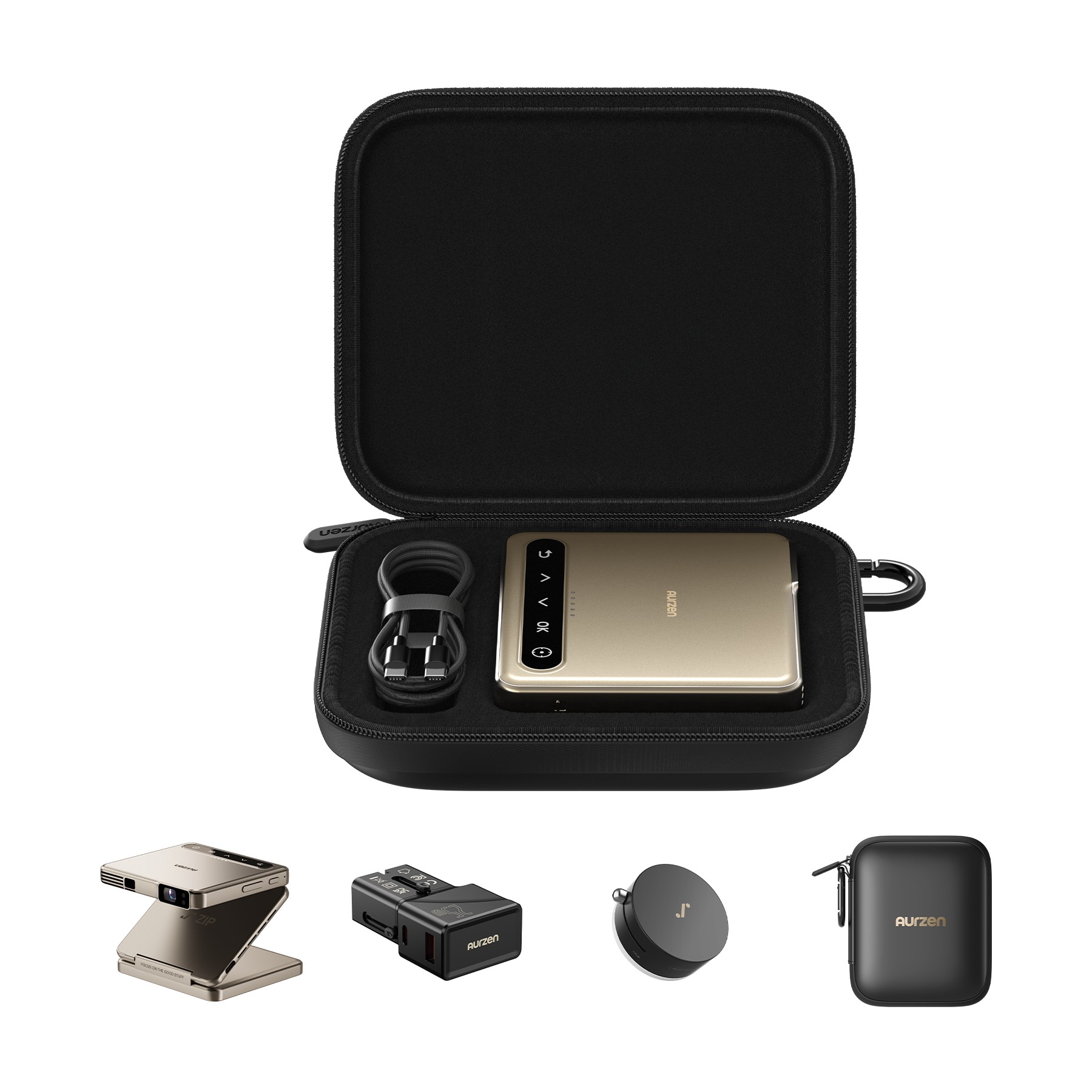 Vidéoprojecteur portable AURZEN Zip Or 4 en 1