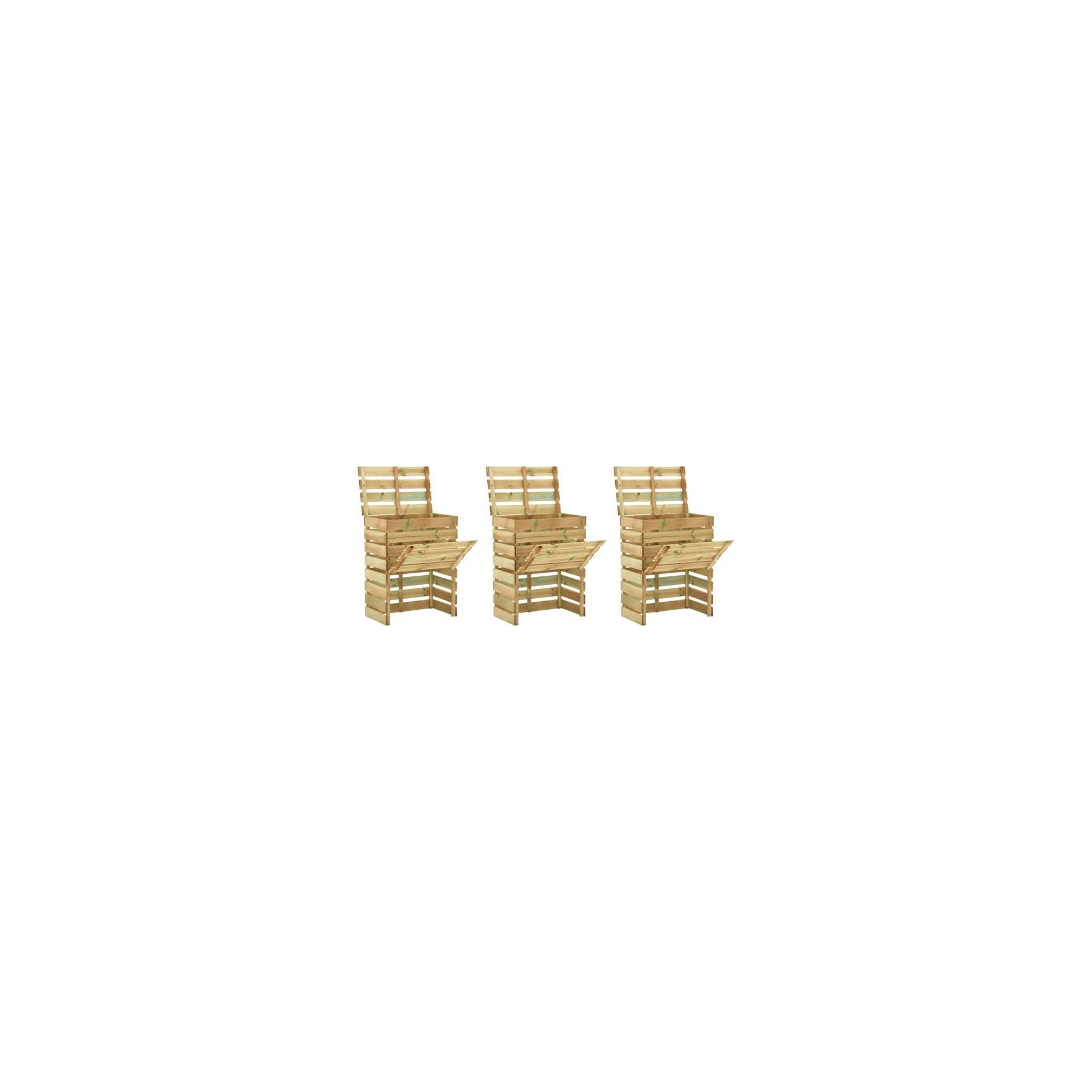 Composteur de jardin VIDAXL Bois  Brun