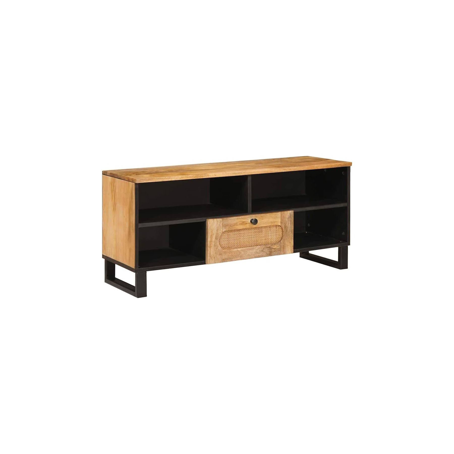 Meuble TV HELLOSHOP26 Meuble TV rectangulaire moderne style mi