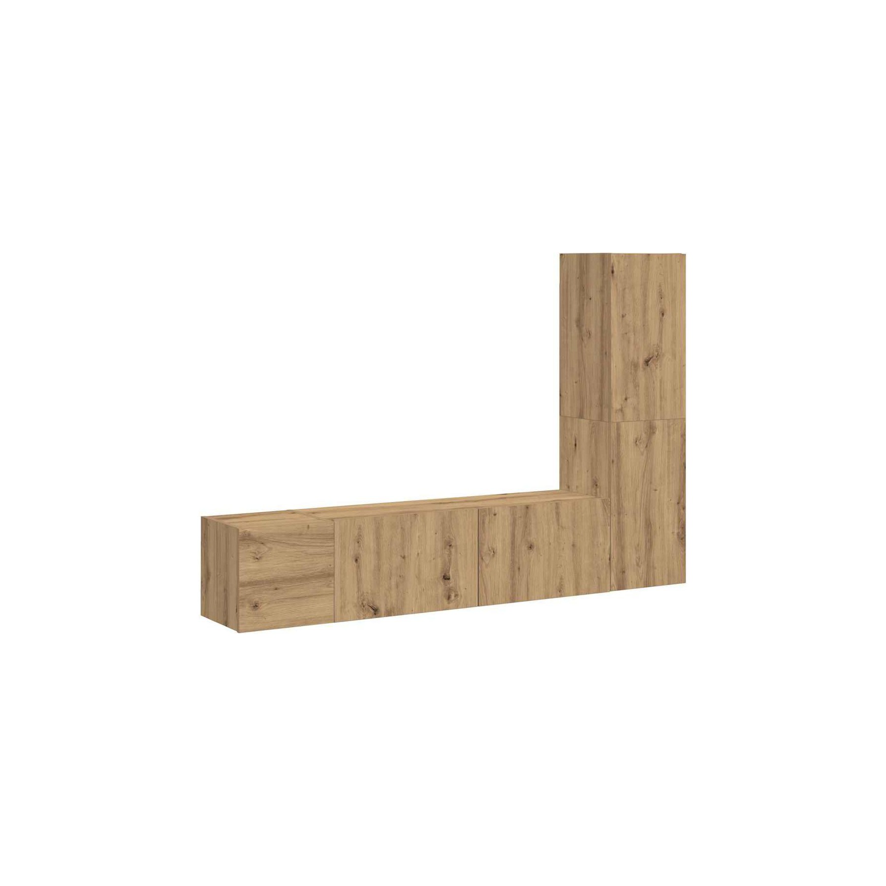 Meuble TV HELLOSHOP26 Lot de 3 meubles TV muraux design modern