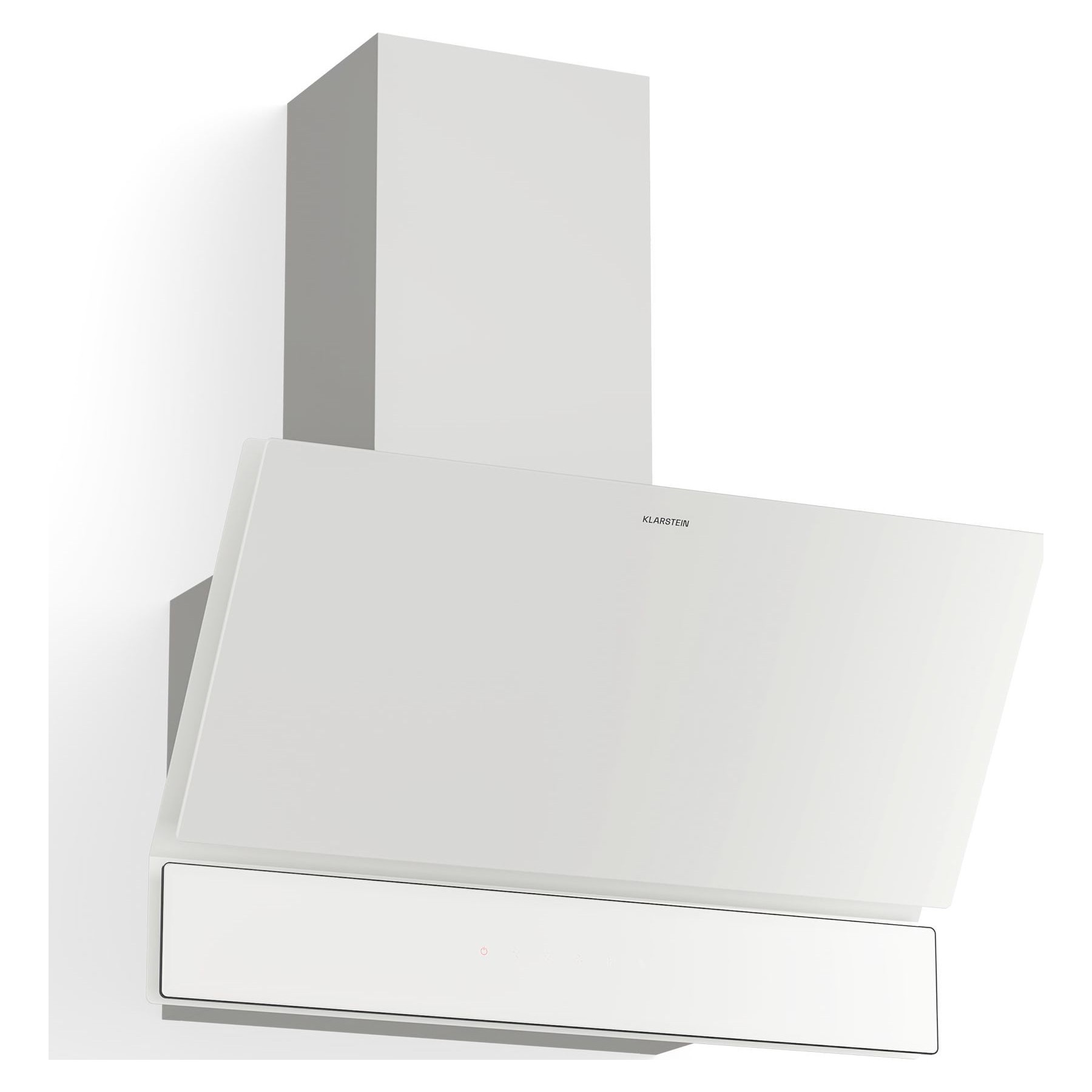 Hotte décorative murale inclinée KLARSTEIN Velaire 60 cm 820 m³/h CEE A++ Blanc