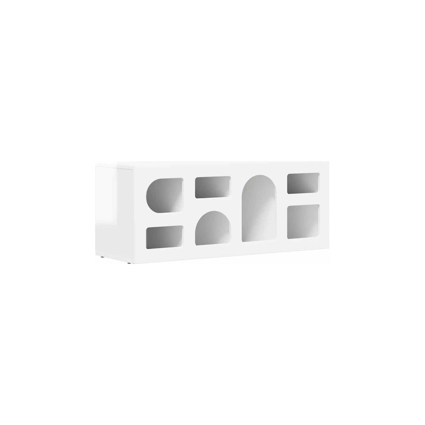 Meuble TV HELLOSHOP26 Meuble TV rectangulaire moderne avec ran