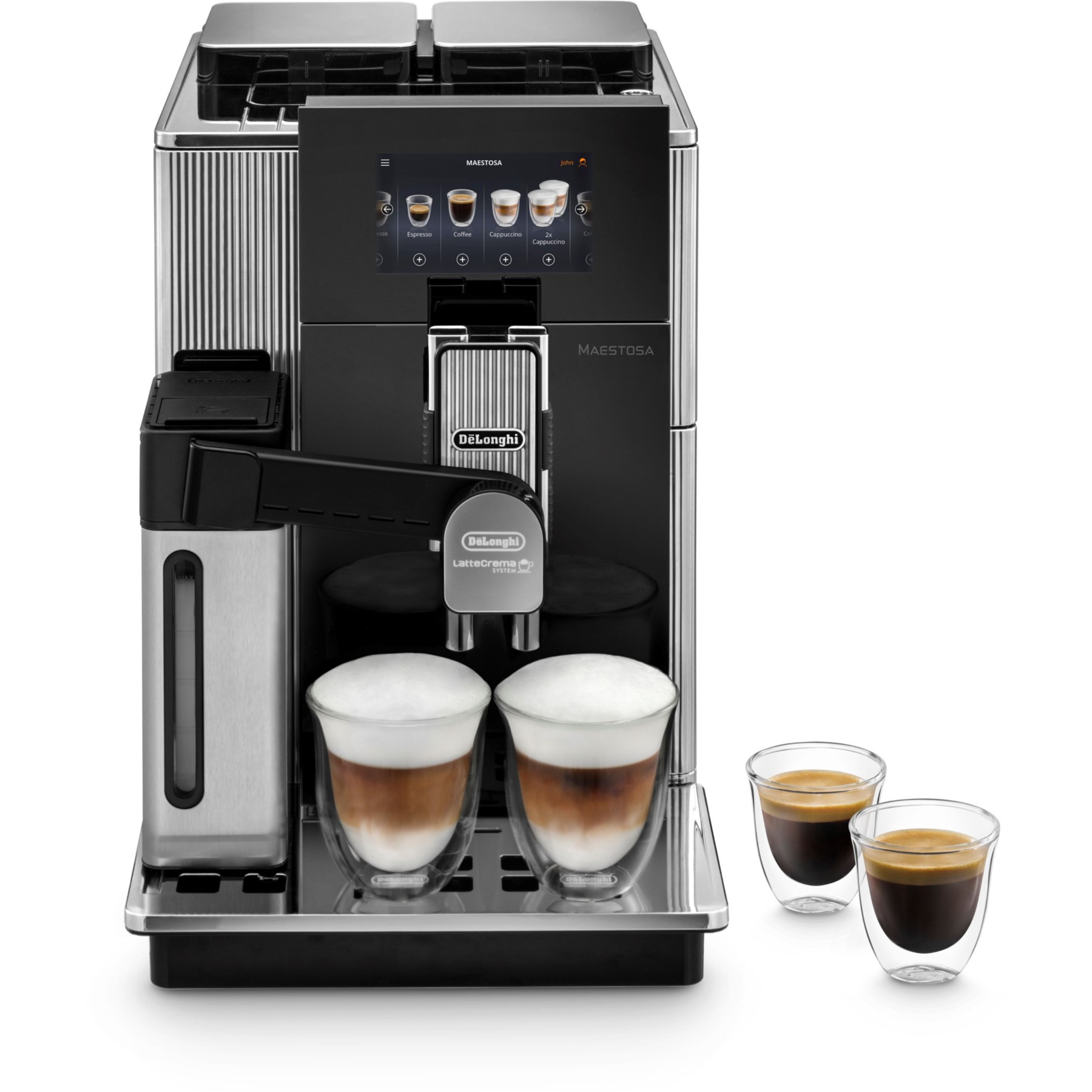Expresso Broyeur DELONGHI Maestosa EPAM960.75.GLM connecté inox