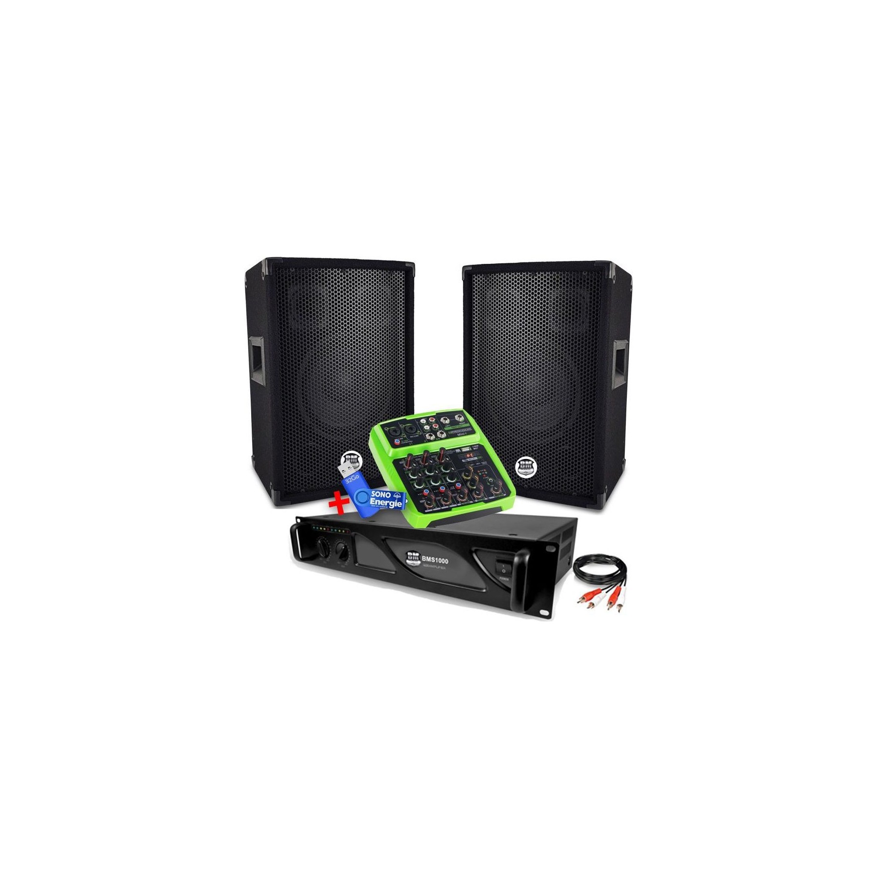 Pack sono BM SONIC complet ampli  enceinte et table 1000W