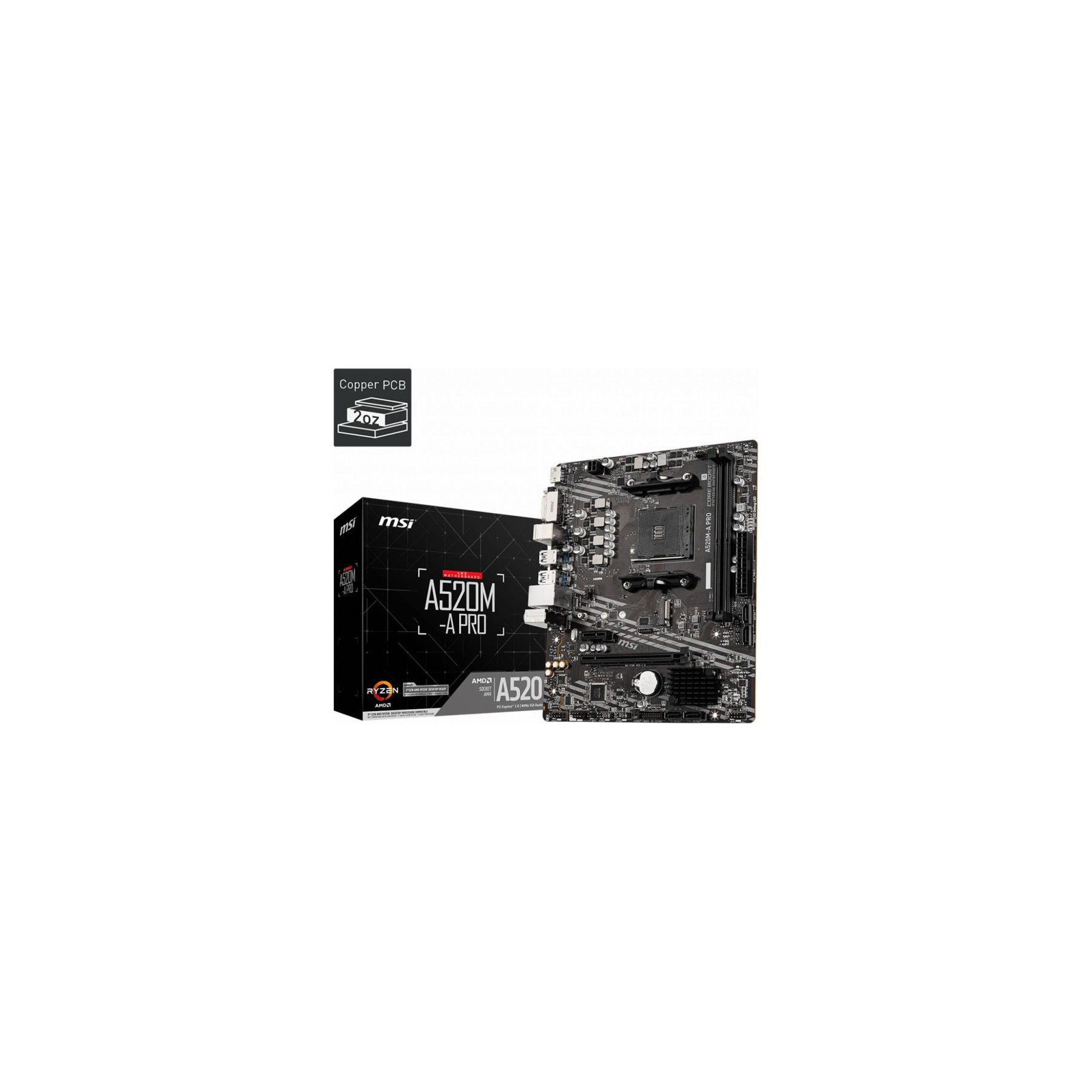 Carte mère MSI CM *A520M-A PRO* AM4 DDR4 M-ATX *9927