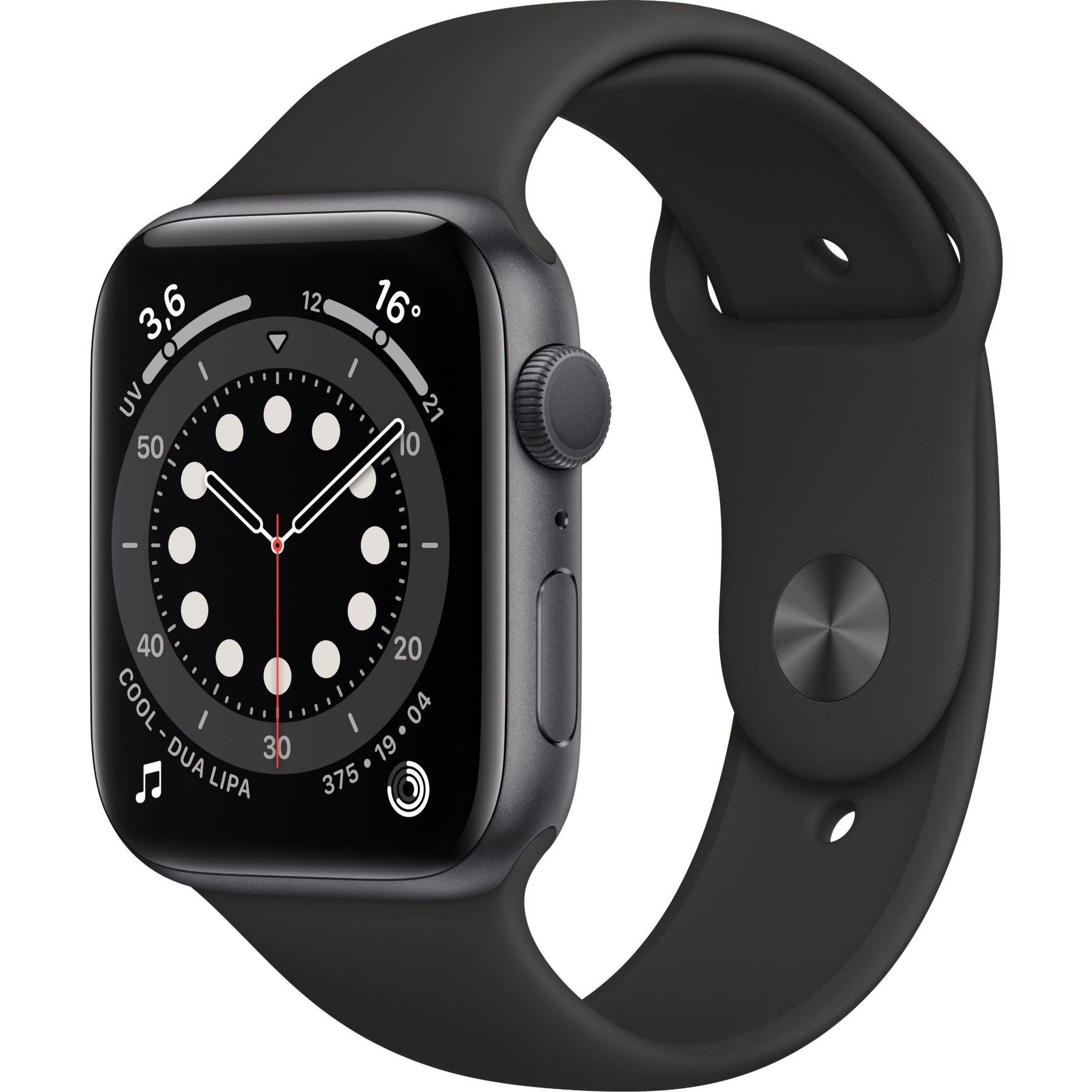 Montre connectée APPLE WATCH 44MM Alu Gris/Noir Series 6 Reconditionné
