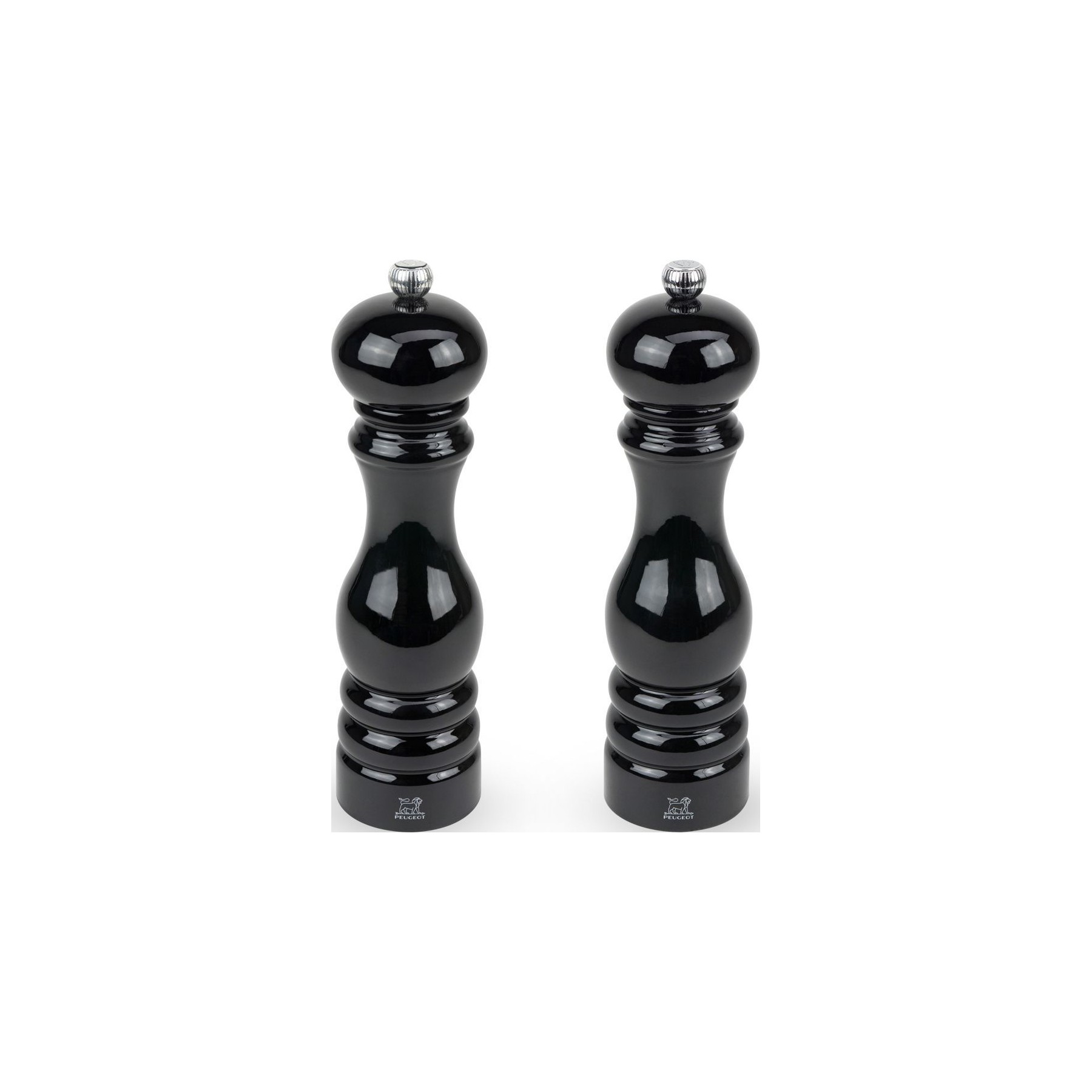 Duo moulins à poivre et sel PEUGEOT Paris Bois Laqué Noir 22cm