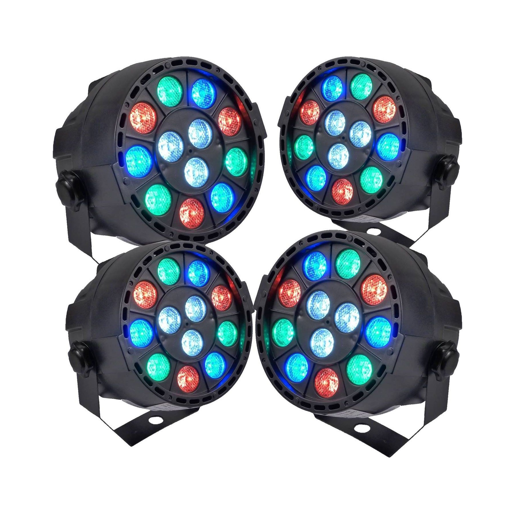 Jeu de lumières IBIZA LED Pack Light 4 PAR MINI RGBW