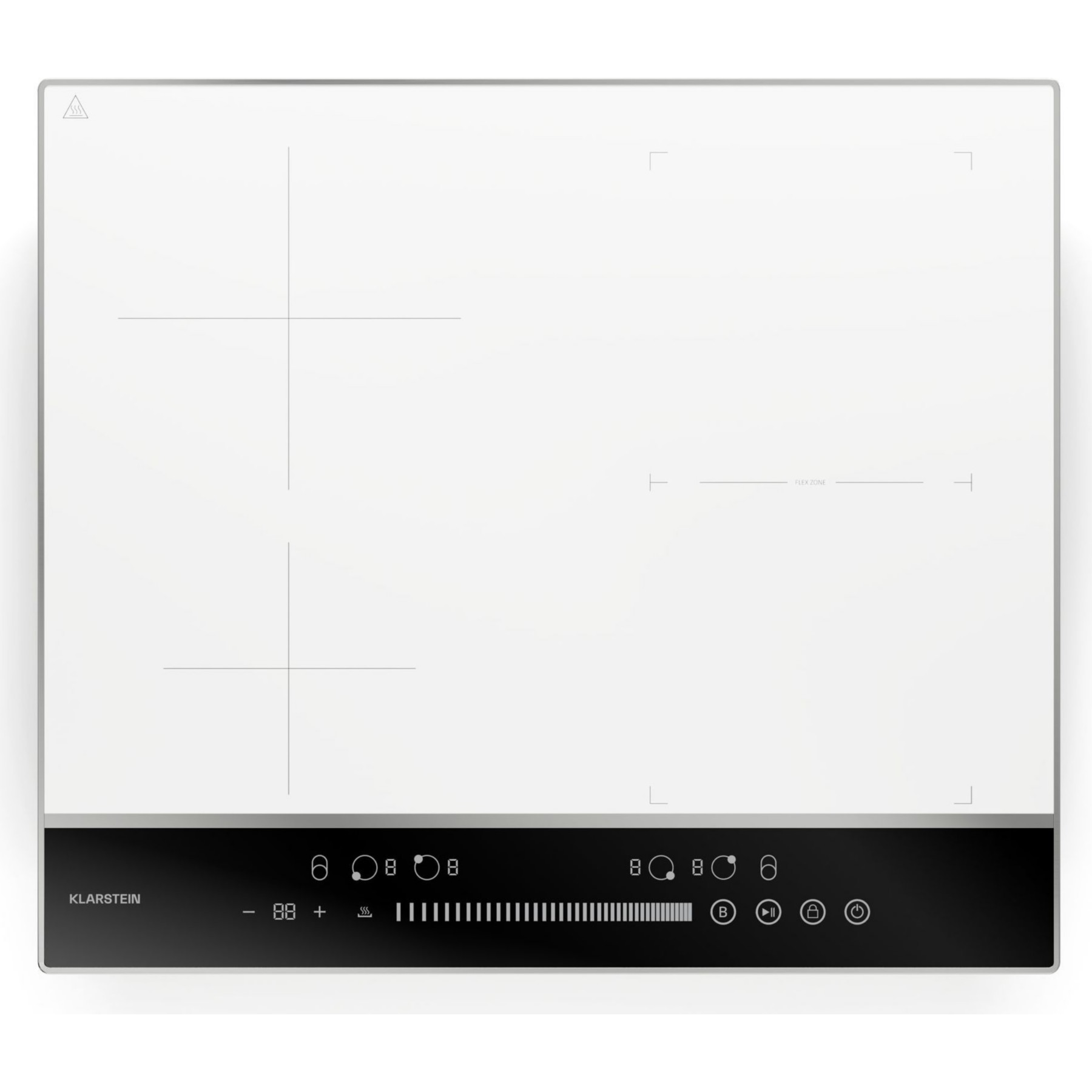 Plaque induction KLARSTEIN DualTone Hybrid Flex Zone 7200W Blanc