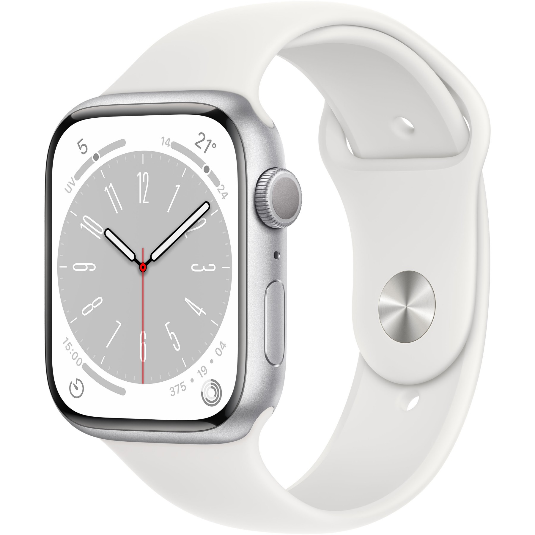 Montre connectée APPLE WATCH Serie 8 45MM Aluminium Argent/Blanc Reconditionné