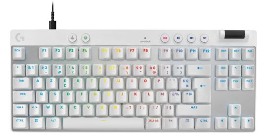 Clavier gamer LOGITECH G Pro X TKL Rapid Blanc