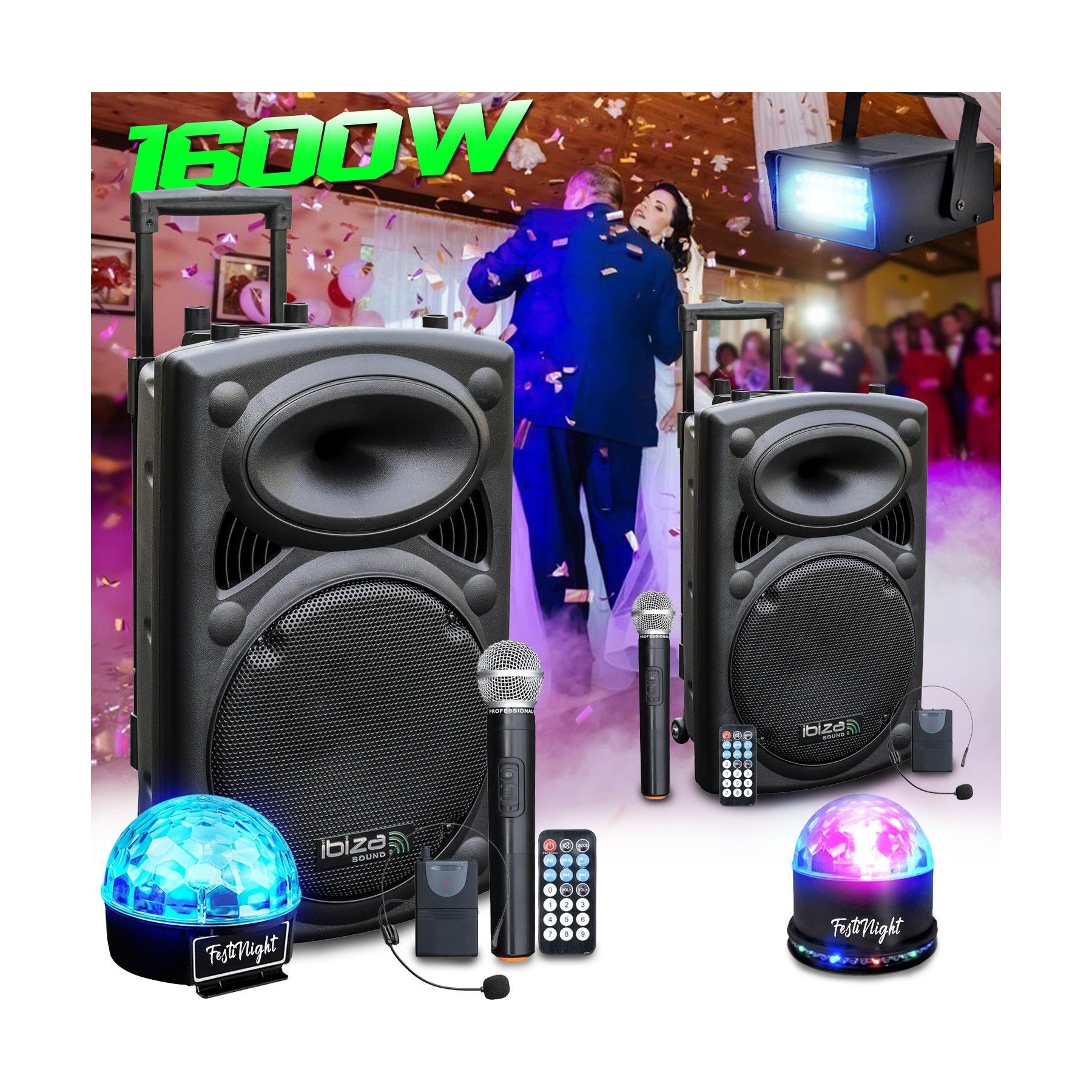 Pack sono BM SONIC Pack Sono DJ Actif Amplifié sur Batterie