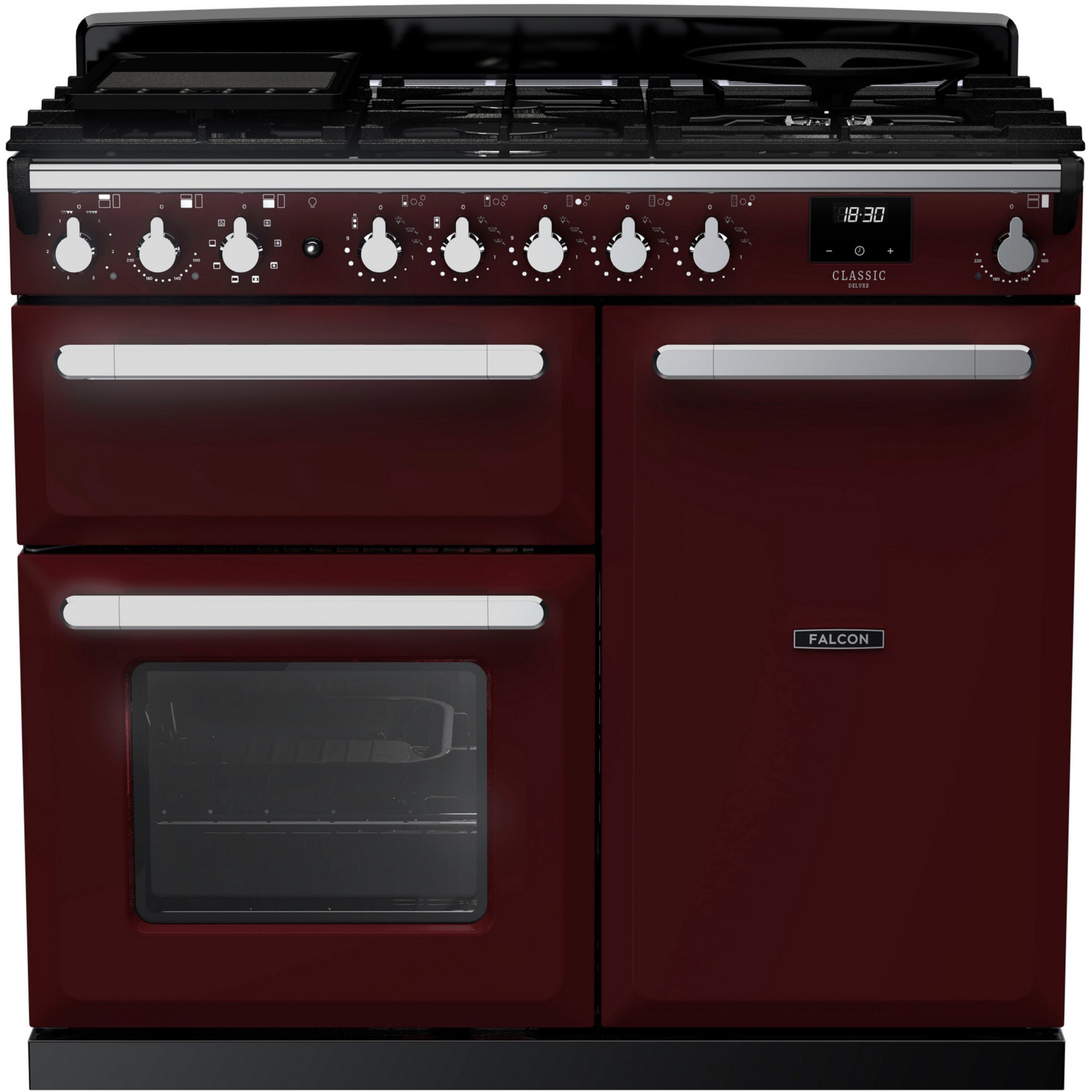 Piano de cuisson gaz FALCON ESTEL DELUXE TAB GAZ 100 CM BORDEAUX LAI