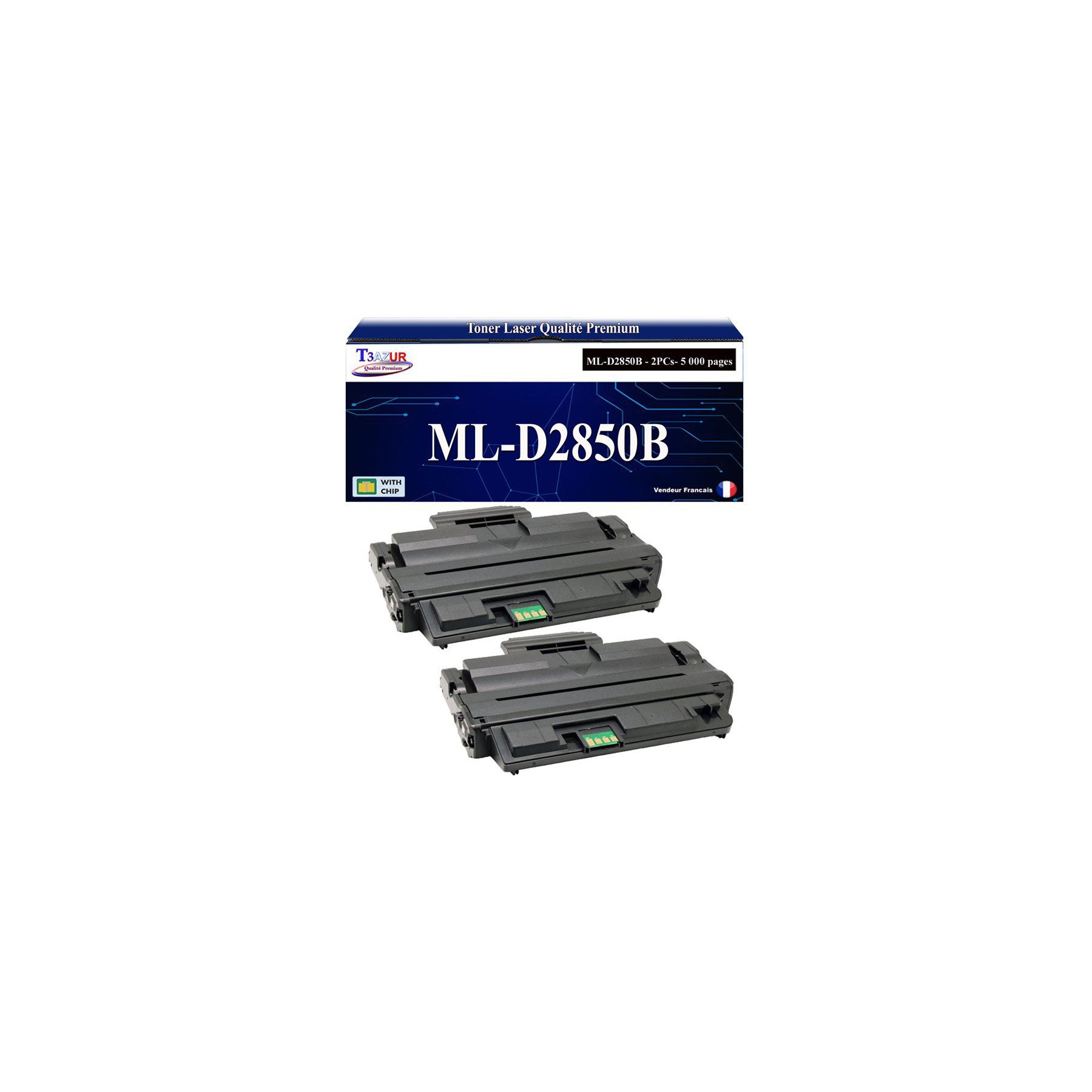 Toner T3AZUR pour Samsung ML-2850D 2851ND MLD2850B x2