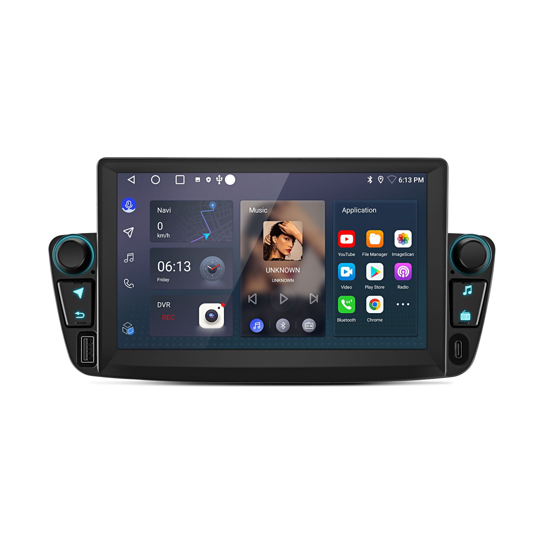 Autoradio connecté JUNSUN pour Peugot 107 Citroen C1 SWC Carplay