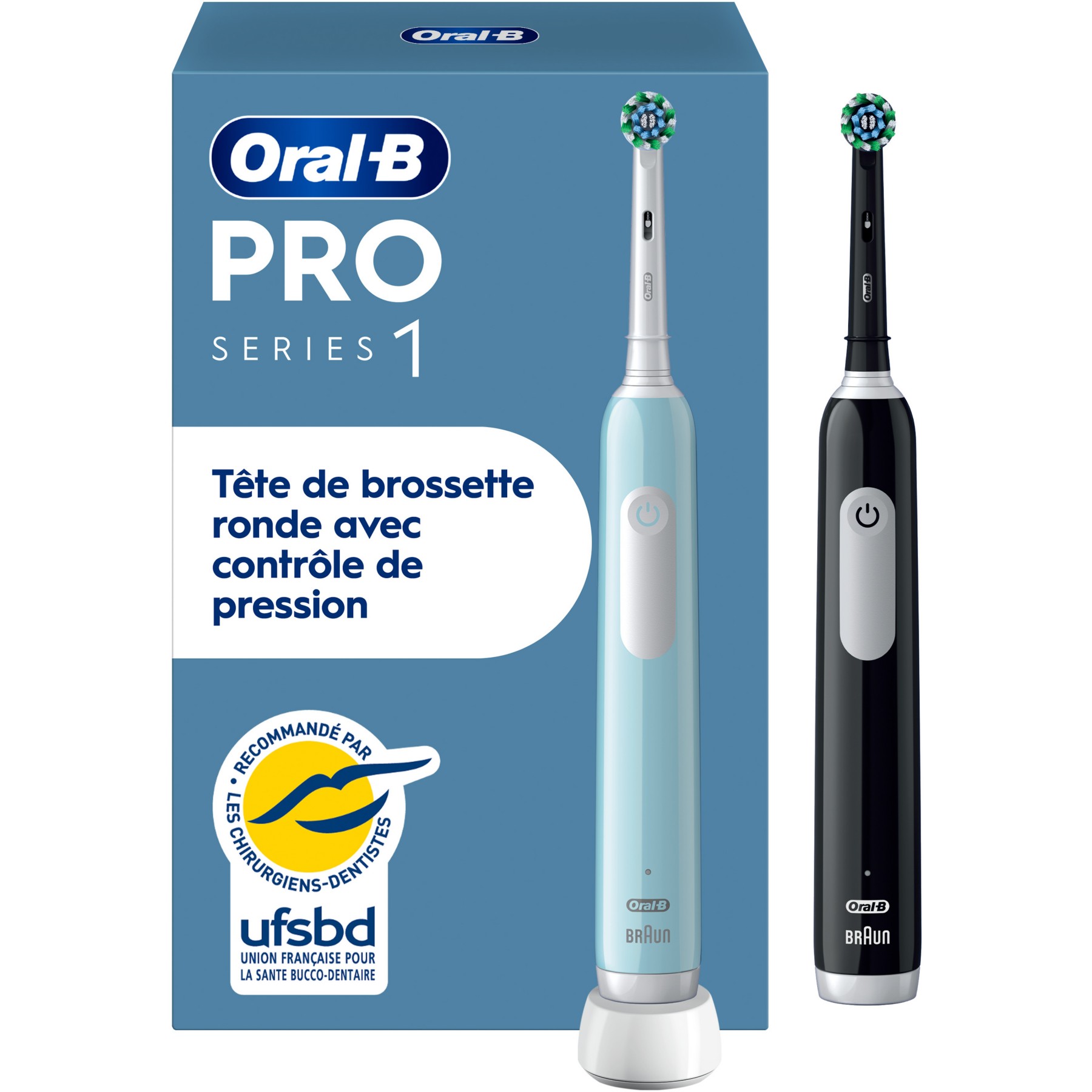 Brosse à dents électrique ORAL-B Pro 1 Duo Bleue/Noire