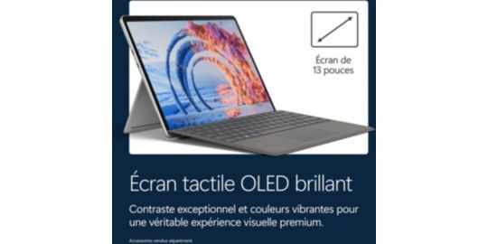 PC Hybride MICROSOFT SURFACE PRO 12e NOIR 13" Tactile OLED Snapdragon X Elite 16 Go RAM LPDDR5x SSD 1 To Copilot+PC