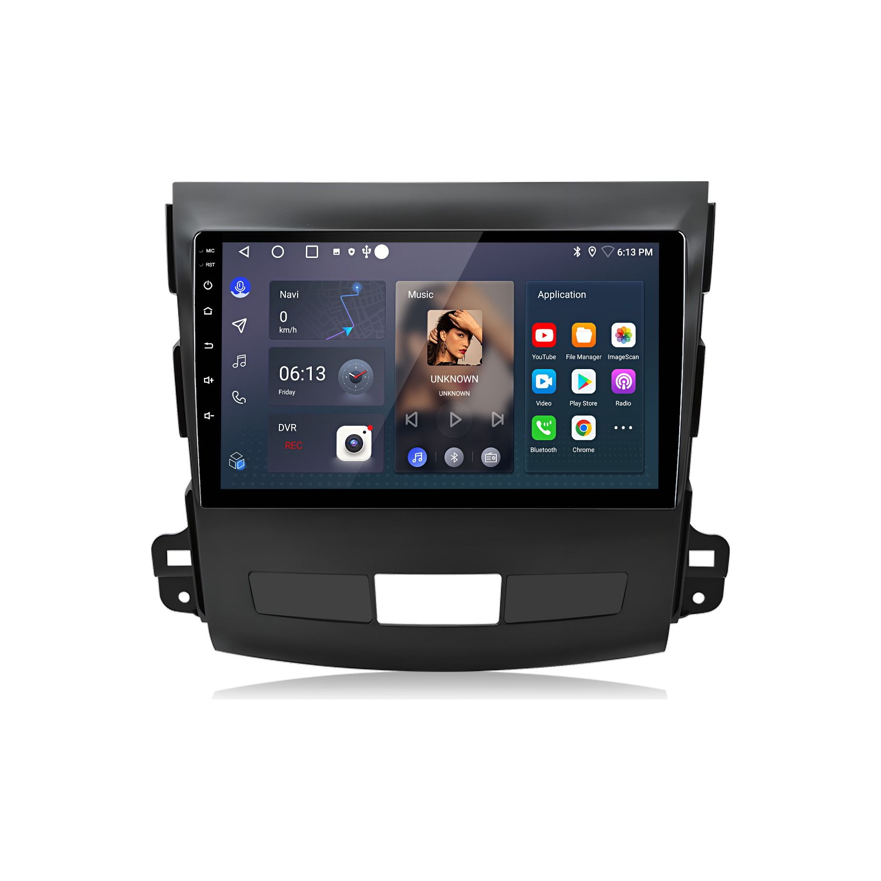 Autoradio connecté JUNSUN pour Mitsubishi Outlander 2005-2011 SWC