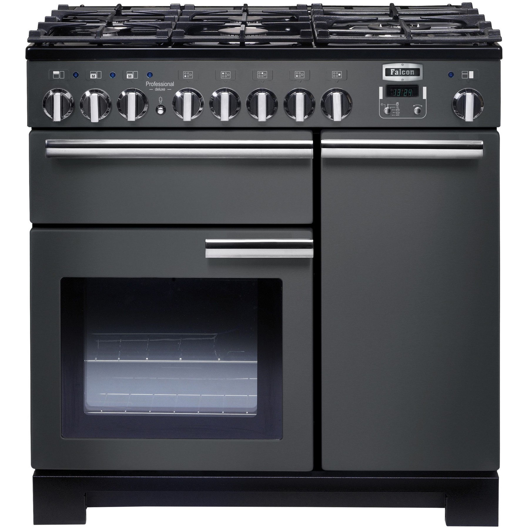 Piano de cuisson gaz FALCON Pro DELUXE 90 CM Gris Ardoise /Chrome