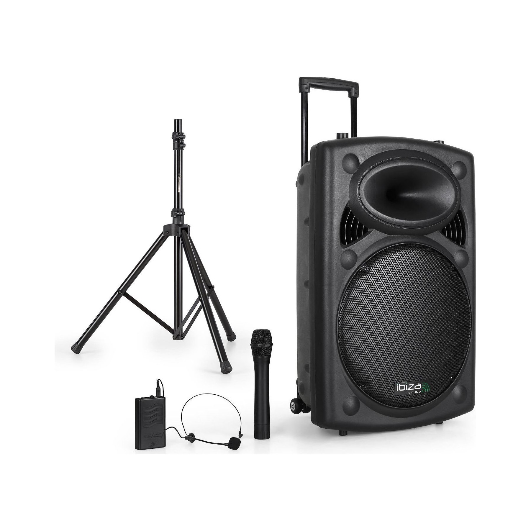 Enceinte sono IBIZA Enceinte sono portable 15" 800W - USB/BT
