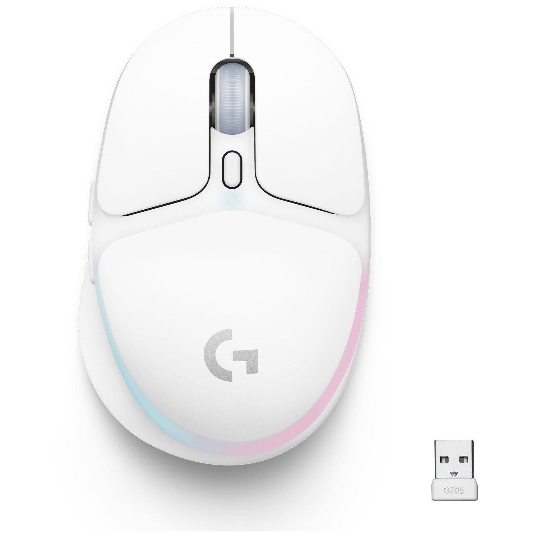 Souris Gamer Sans Fil LOGITECH G705 Lightspeed RVB Blanc