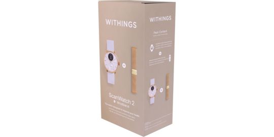 Montre santé WITHINGS ScanWatch 2 Rose Gold 38mm + bracelet milanese offert