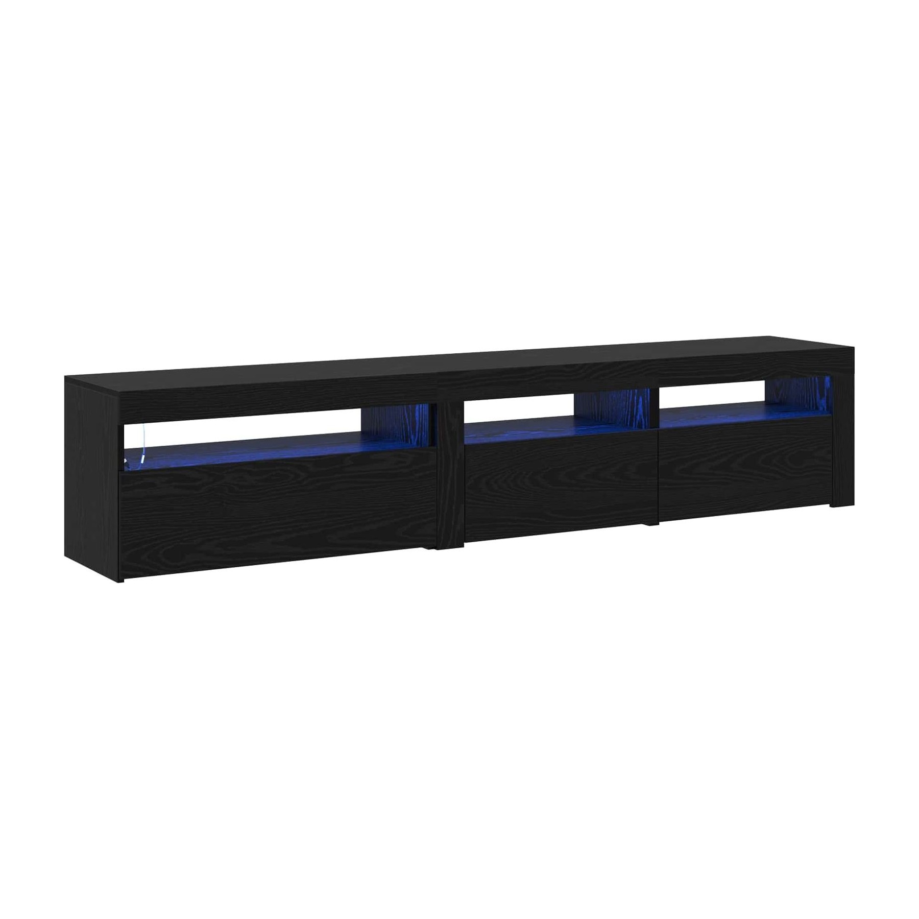 Meuble TV HELLOSHOP26 Lot de 2 meubles TV modernes avec éclair