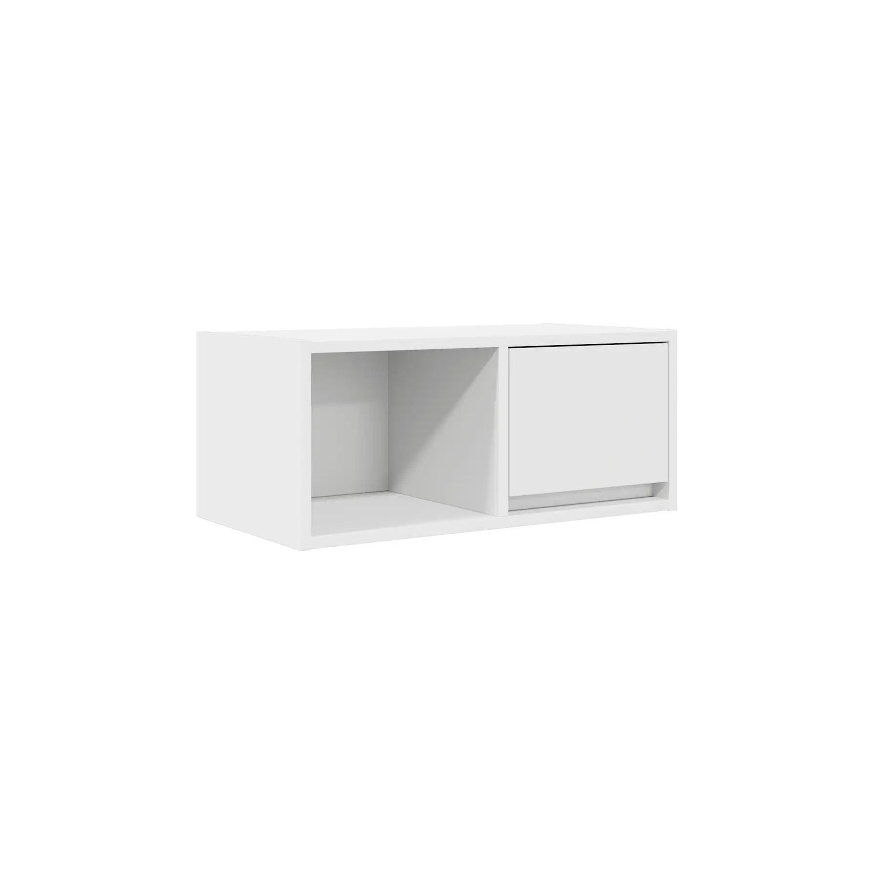 Meuble TV HELLOSHOP26 Meuble TV mural blanc 60 x 31 x 25,5 cm