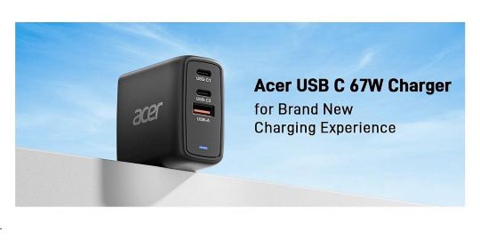 Chargeur ordinateur portable ACER 100W 3 USB-C / A USB-A Noir