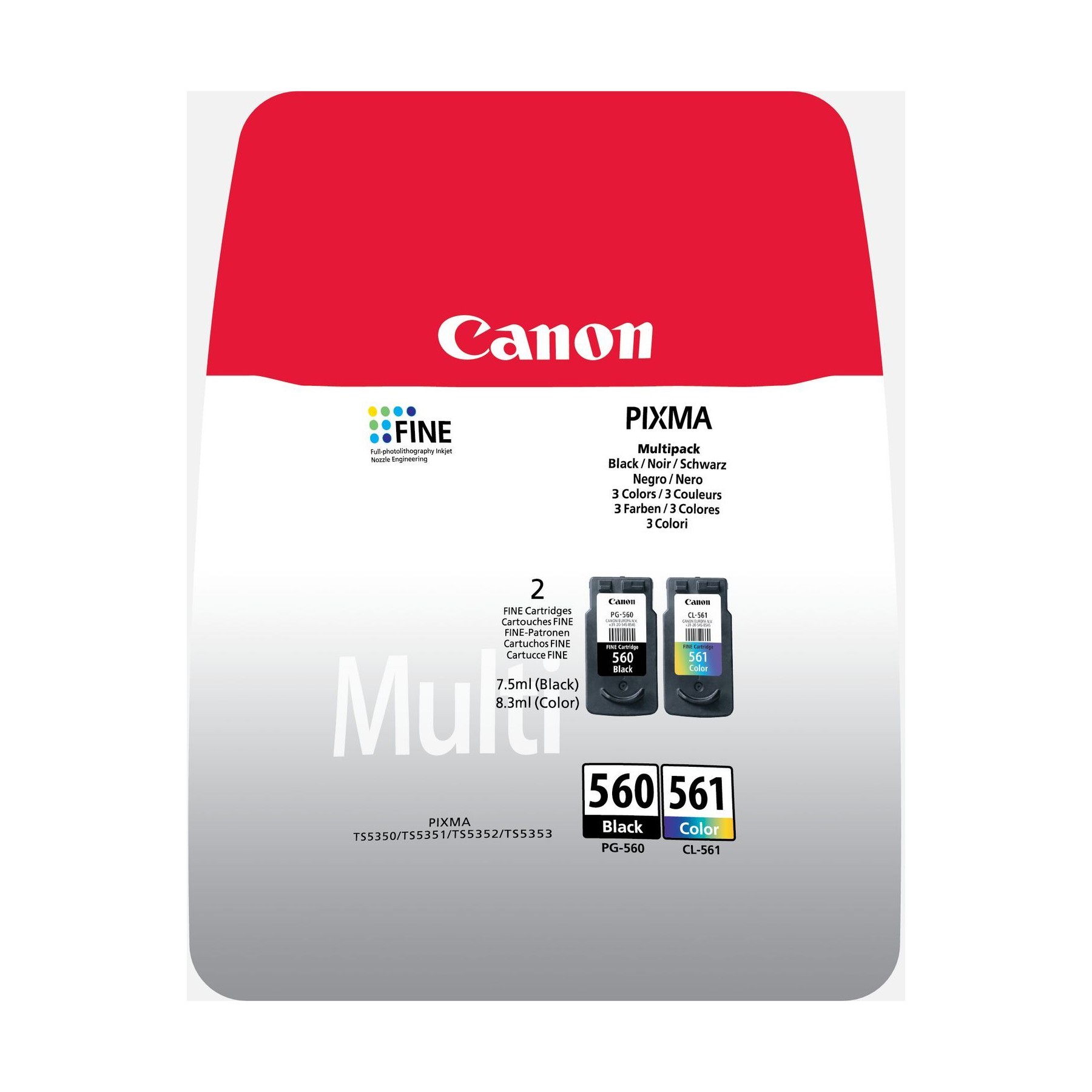 Cartouche d'encre CANON Multi Pack PG560/CL561