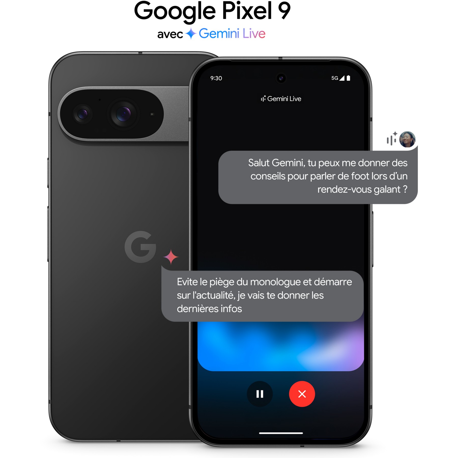 Smartphone GOOGLE Pixel 9 Noir Volcanique 256Go Reconditionné