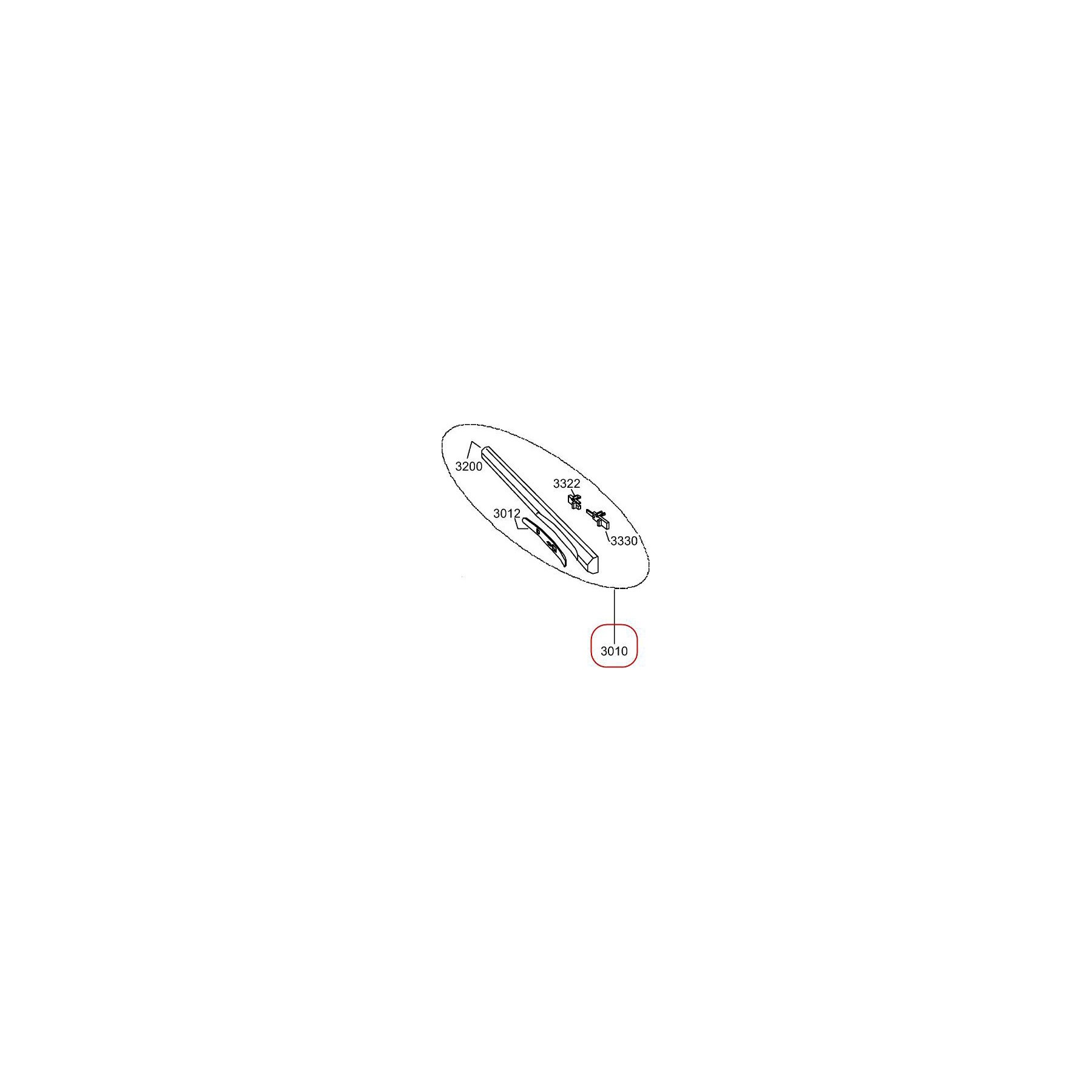 Pièce détachée WHIRLPOOL DOSSERET BANDEAU COMPLET -...