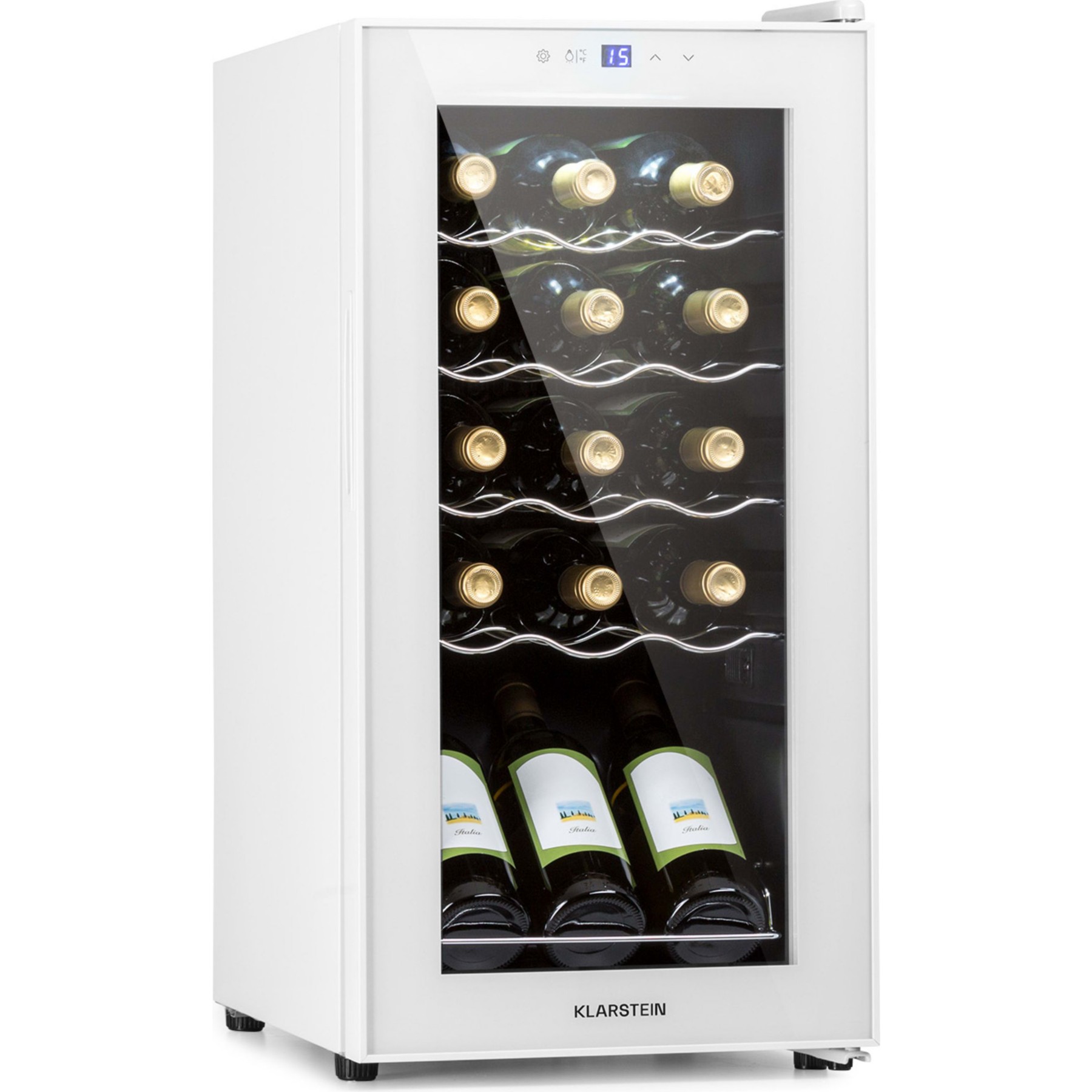 Cave à vin de service KLARSTEIN Shiraz 15 Slim Uno 44L tactile