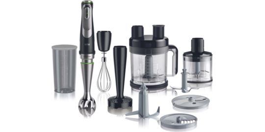 Mixeur BRAUN MQ9187XLI MultiQuick 9 noir et gris 8 accessoires