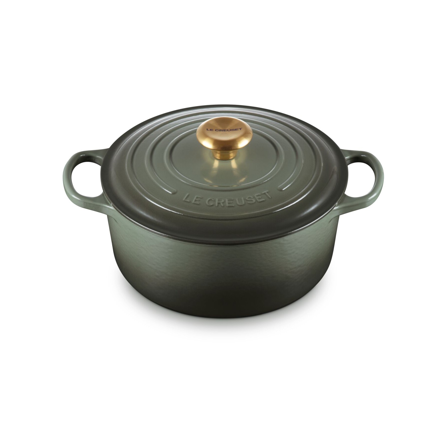 Cocotte LE CREUSET 24CM THYM BOUTON DORÉ