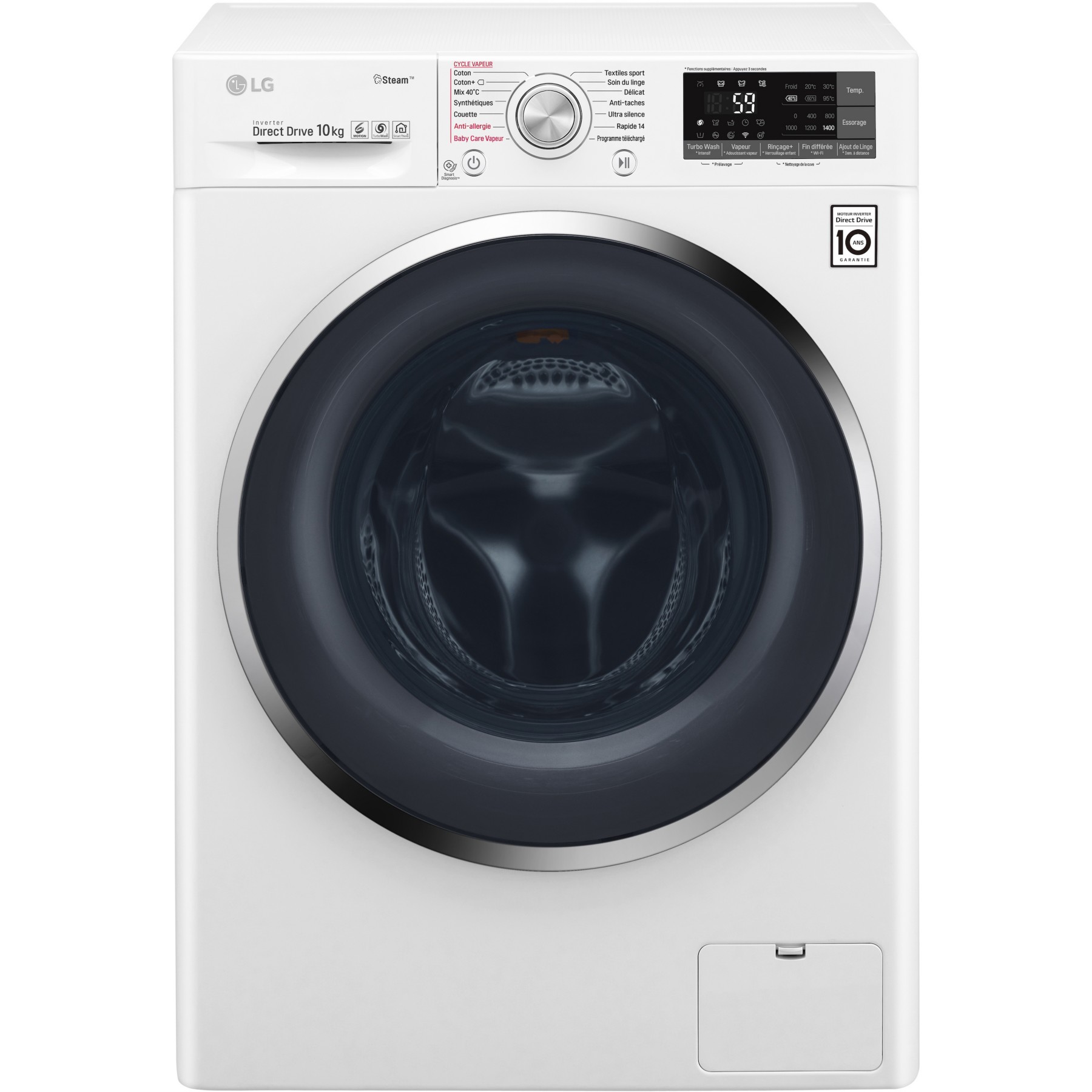 Lave linge hublot LG F14J82WHST Reconditionné